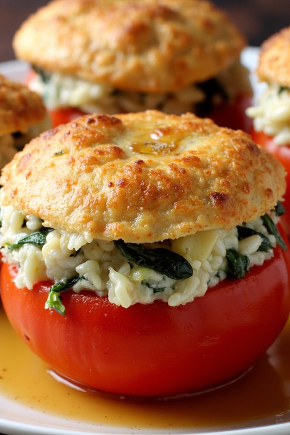 delightful vegetarian stuffed tomatoes