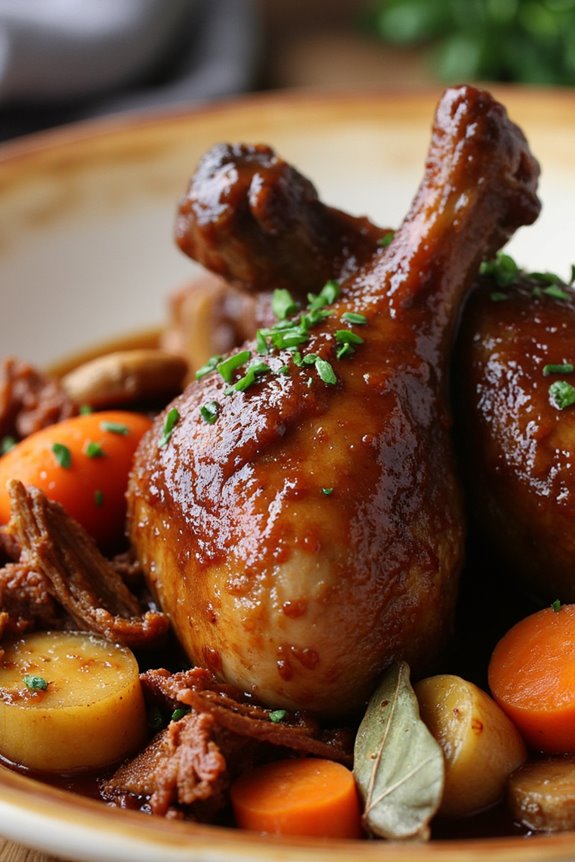 duck braised in wine