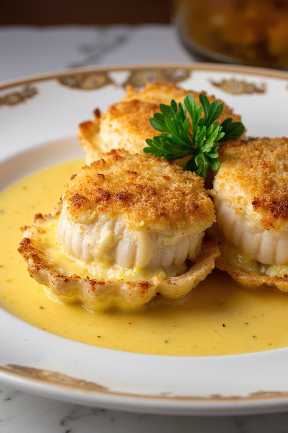 elegant baked scallop dish