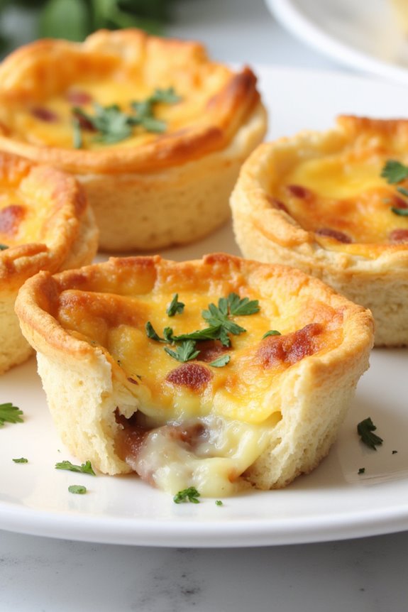 elegant bite sized quiches