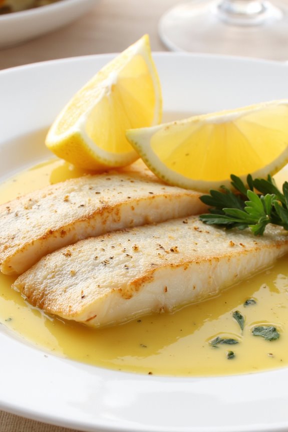 elegant buttery sole dish