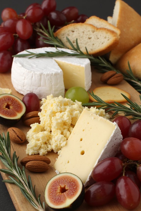elegant cheese platter arrangement