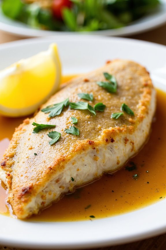 elegant fish with butter