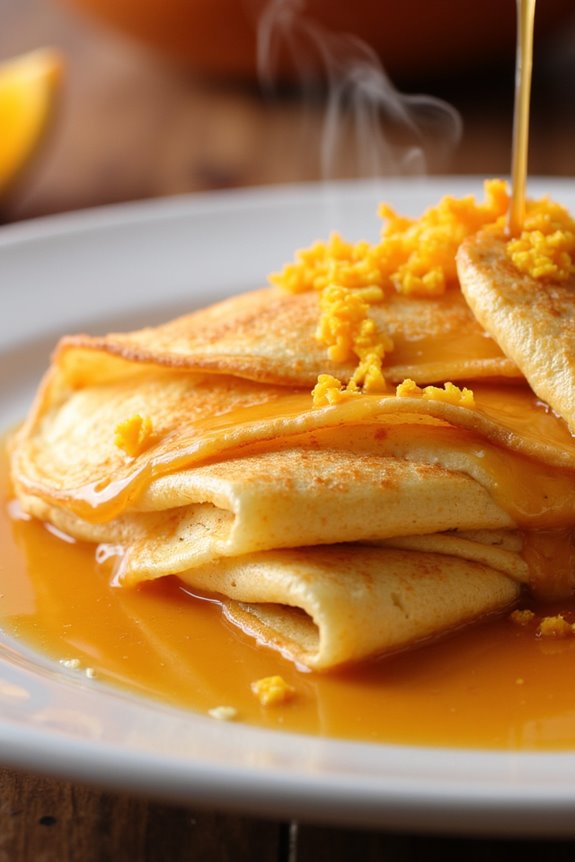 elegant flamb ed orange cr pes