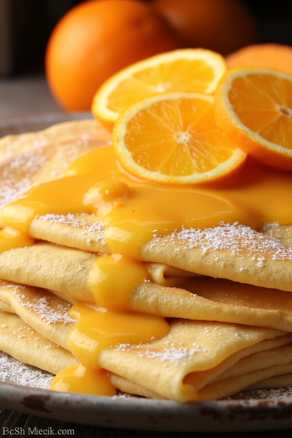 elegant flamb ed orange crepes