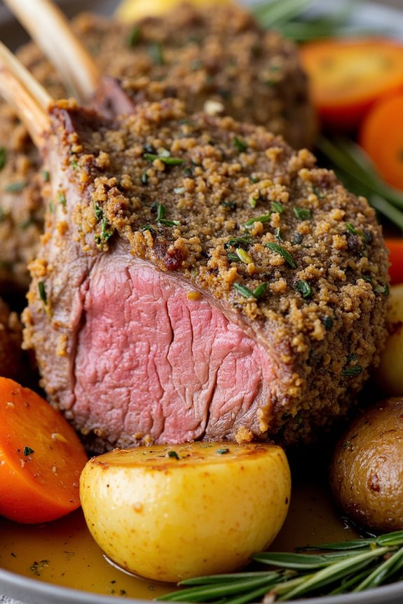 elegant herb crusted lamb chops