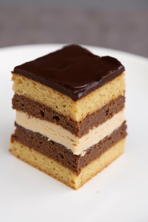 elegant layered coffee chocolate dessert