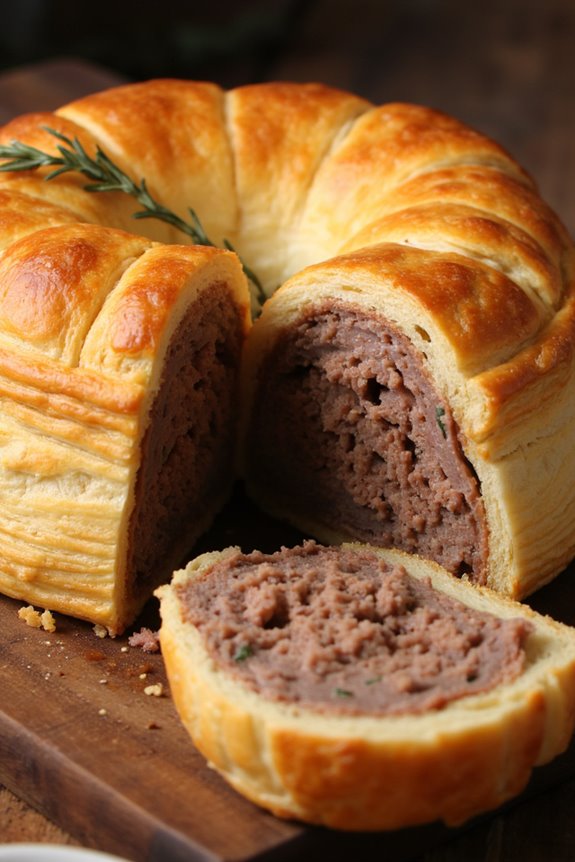 elegant meat filled pastry