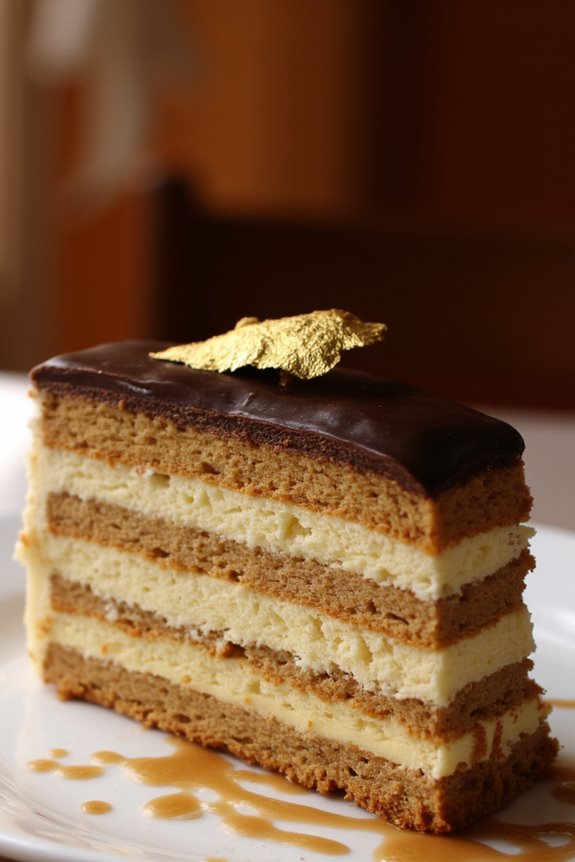 elegant multi layered french dessert