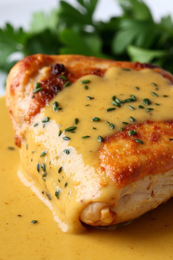 elegant mustard chicken dish