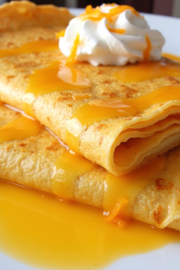 elegant orange flavored cr pes dessert