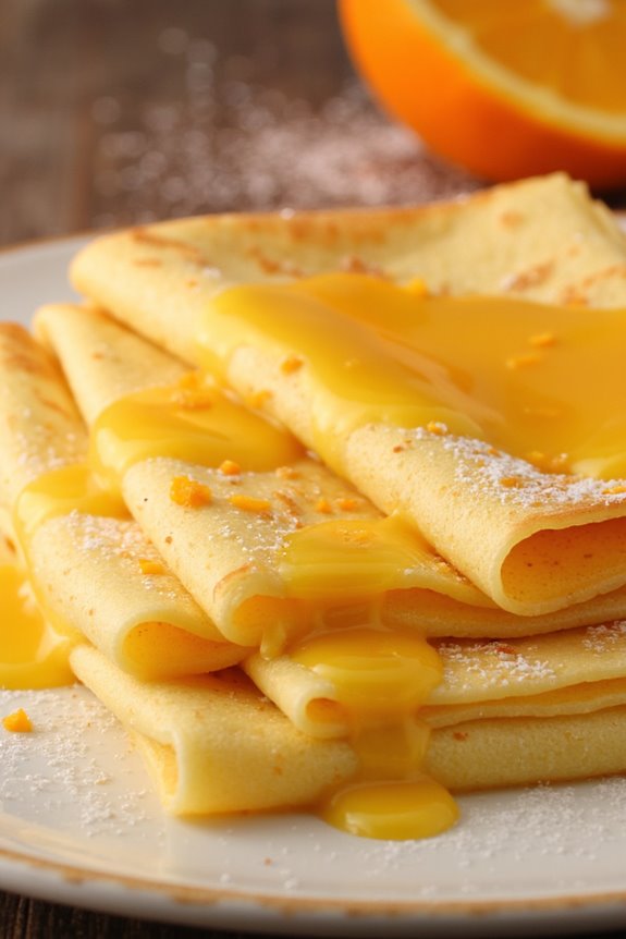 elegant orange flavored cr pes dessert