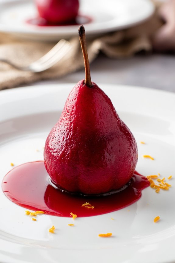 elegant red wine dessert
