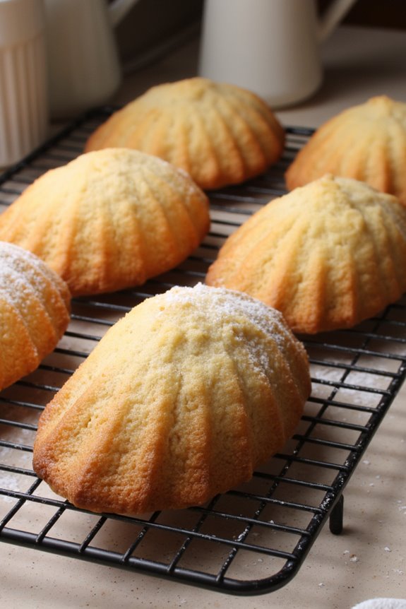 elegant shell shaped sponge cakes