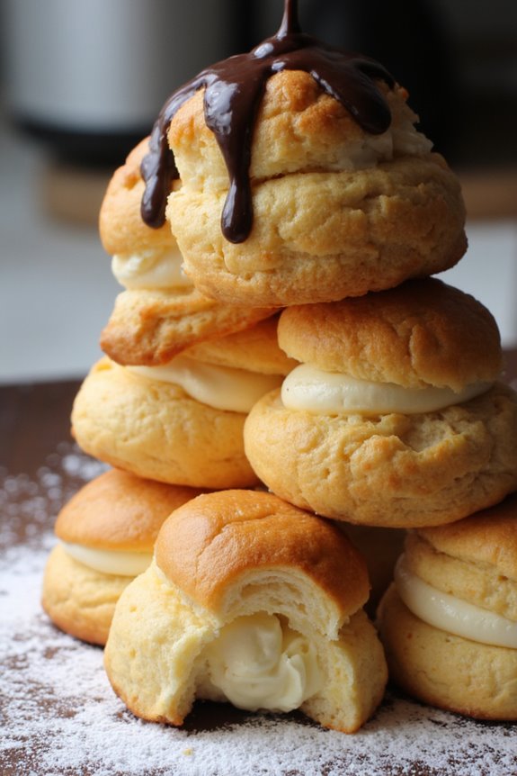elegant vanilla cream pastries