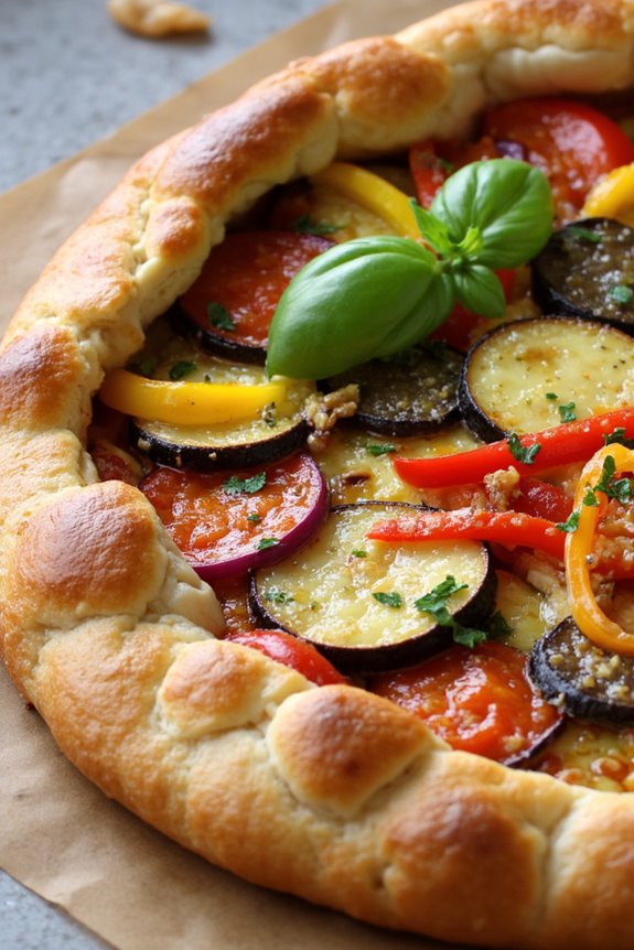 elegant vegetable filled tart