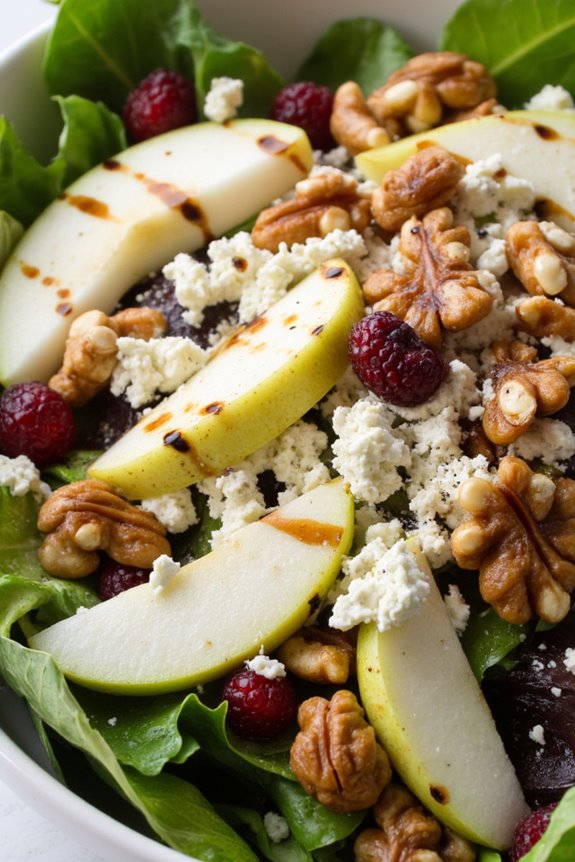 fall pear gorgonzola salad