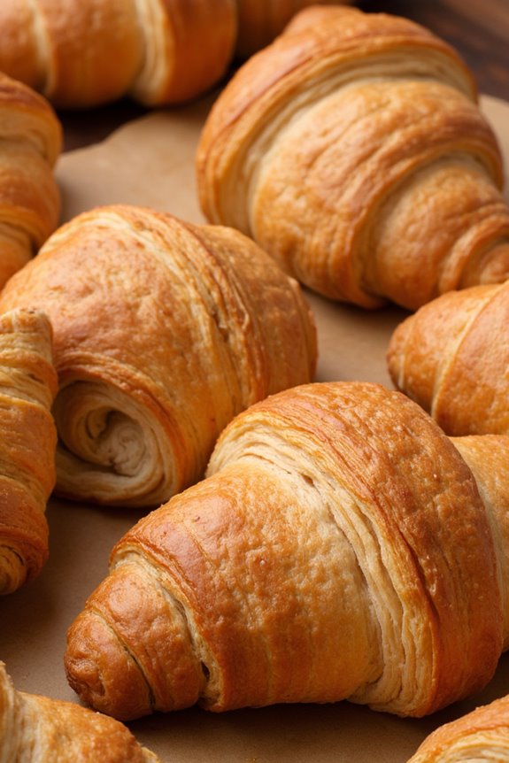 flaky buttery layered pastries