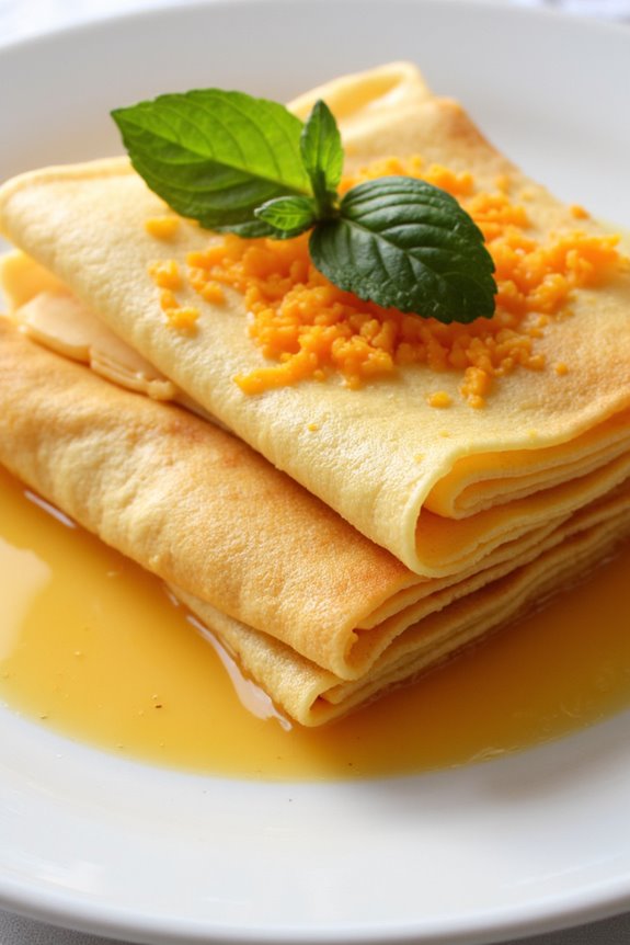 flamb ed orange cr pe dessert