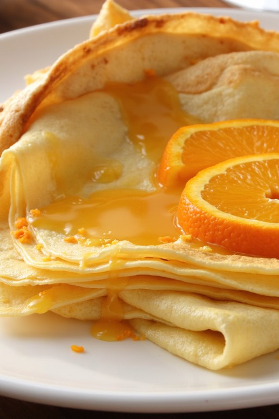 flamb ed orange cr pes dessert