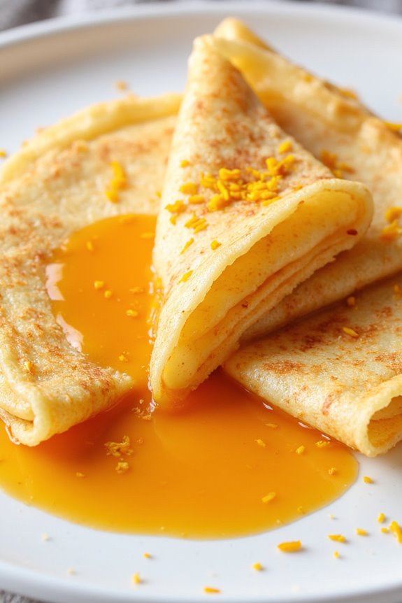 flamb ed orange sauce crepes