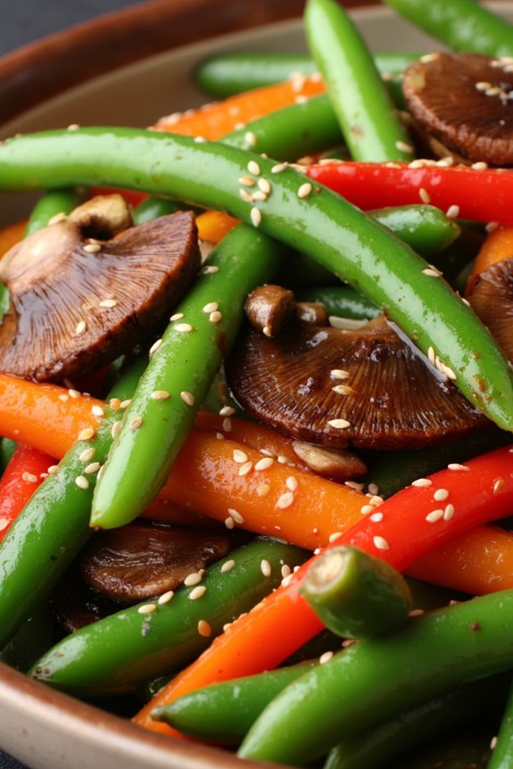 flavorful asian green bean stir fry
