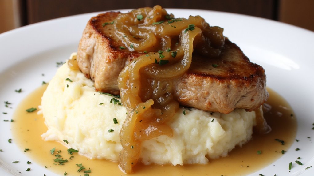 flavorful french onion pork chops