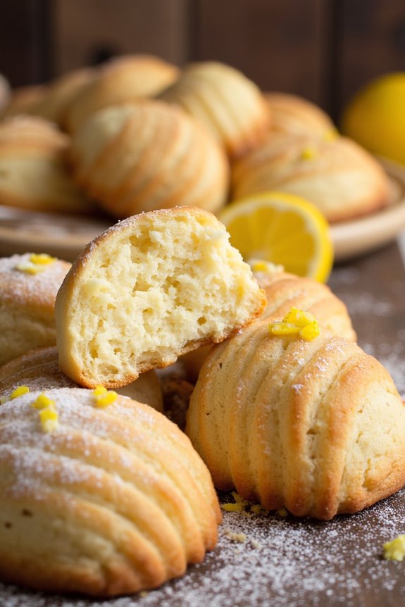 fluffy buttery shell shaped cakes