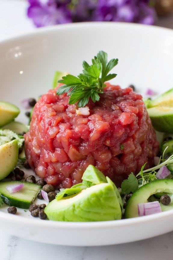 fresh mediterranean tuna tartare