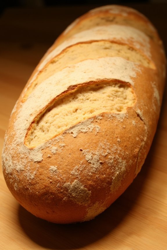 freshly baked french baguette