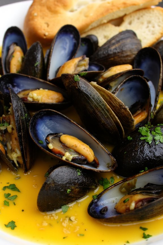 garlic butter mussels delight