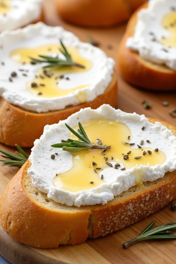 goat cheese honey crostini delight