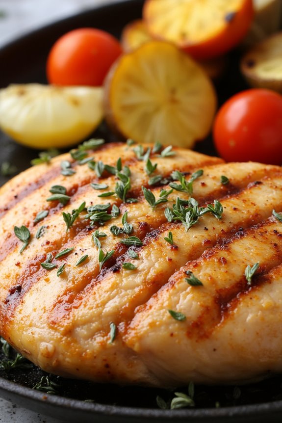 grilled chicken with mustard thyme