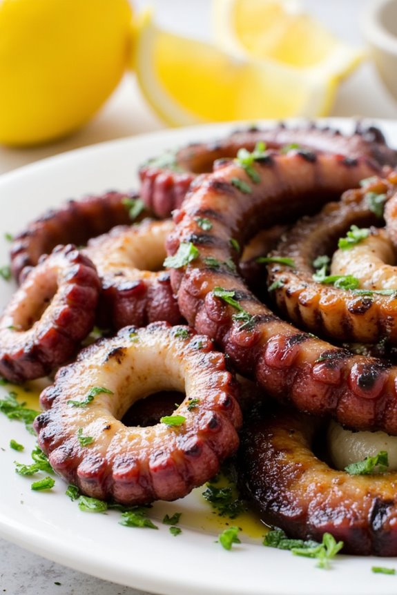 grilled octopus with vinaigrette