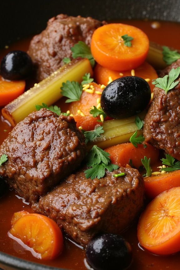 hearty beef stew braised