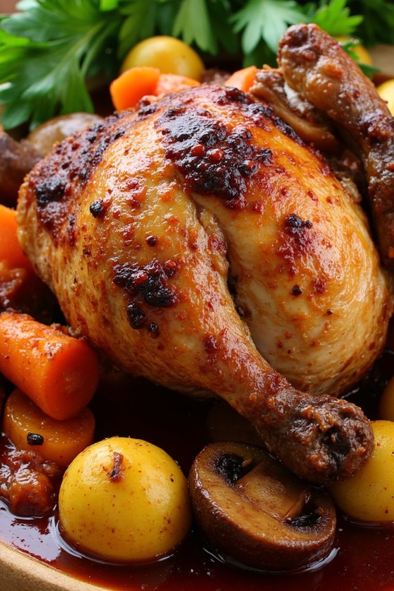 hearty chicken braised wine