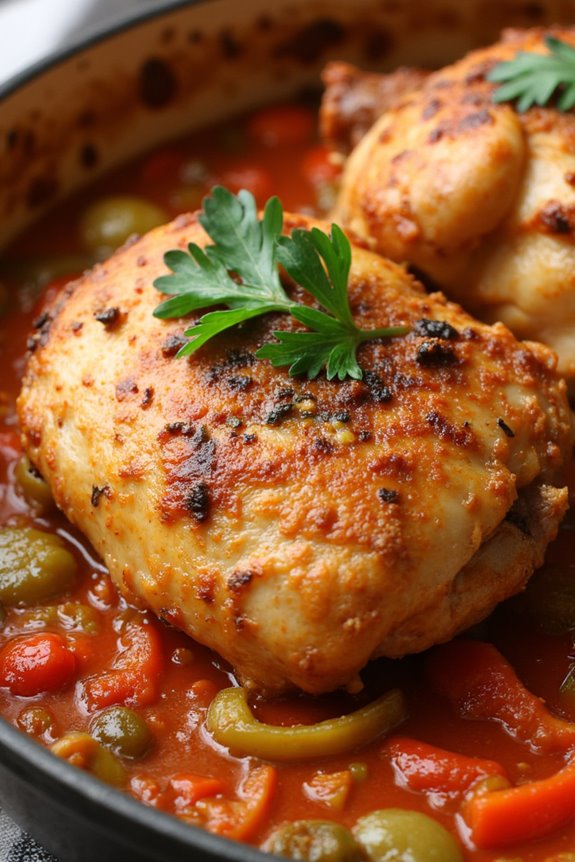 hearty chicken in sauce