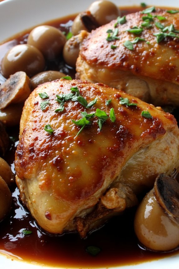 hearty chicken in wine