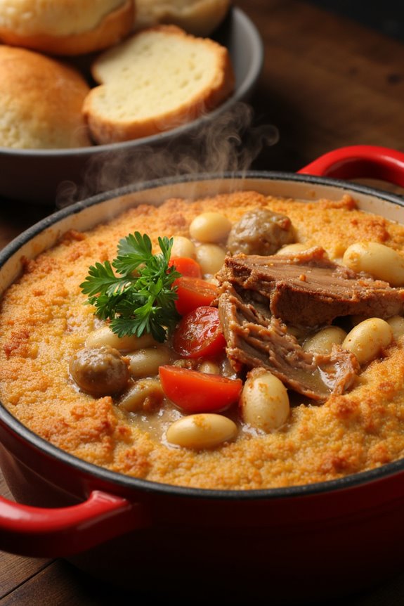 hearty french meat casserole