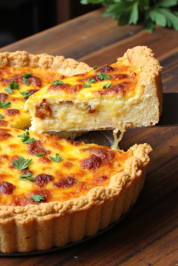 hearty savory custard tart