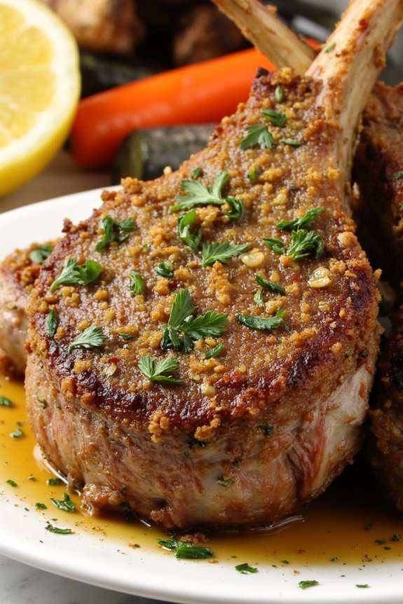 herb crusted flavorful lamb chops