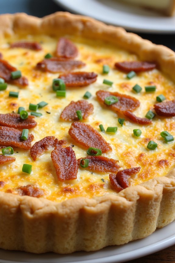 herb infused creamy quiche
