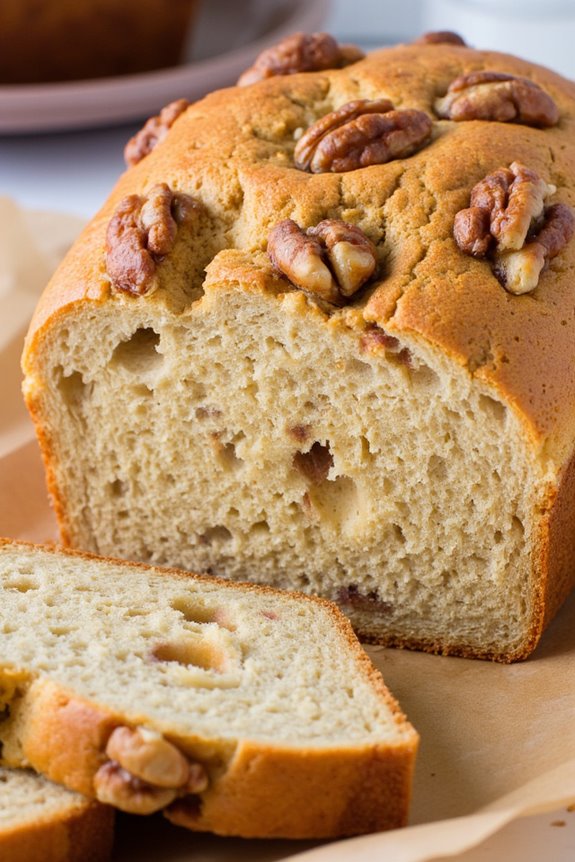 honey infused walnut bread