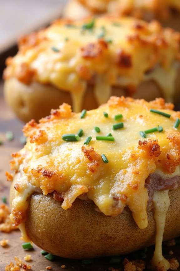 indulgent cheesy onion potatoes