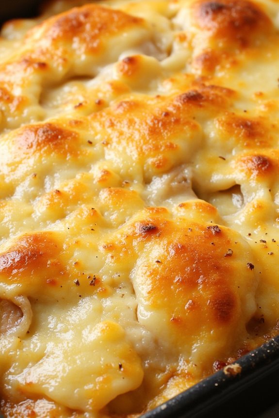indulgent cheesy potato gratin