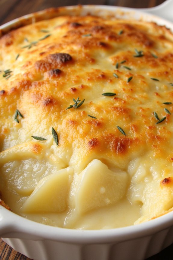 indulgent layered potato dish