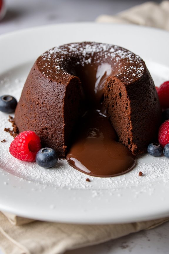 indulgent molten chocolate dessert