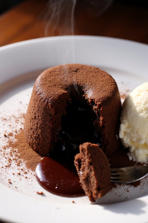 indulgent molten chocolate dessert