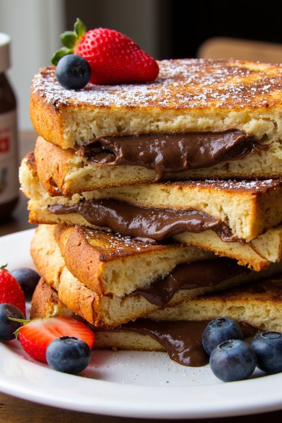 indulgent nutella french toast