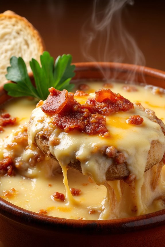 loaded flavorful onion soup